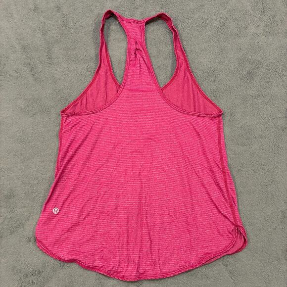 Lululemon 105 F Singlet Pink Heather Lightweight Yoga Tank Top Womens Size 2 - Picture 2 of 8